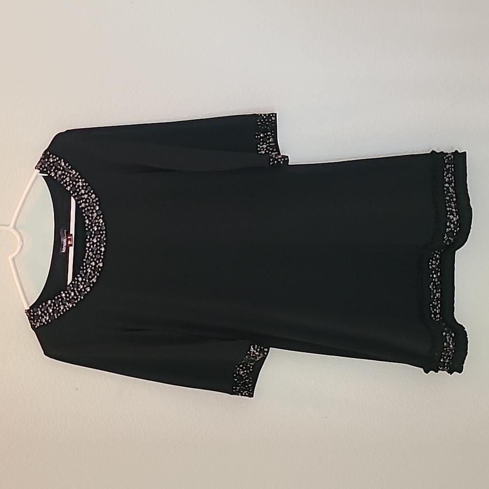 Kensie Black Beaded Dress